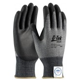 G-Tek 3GX Seamless Knit Dyneema Diamond Blended Glove with Polyurethane Coated Flat Grip on Palm & Fingers - Medium